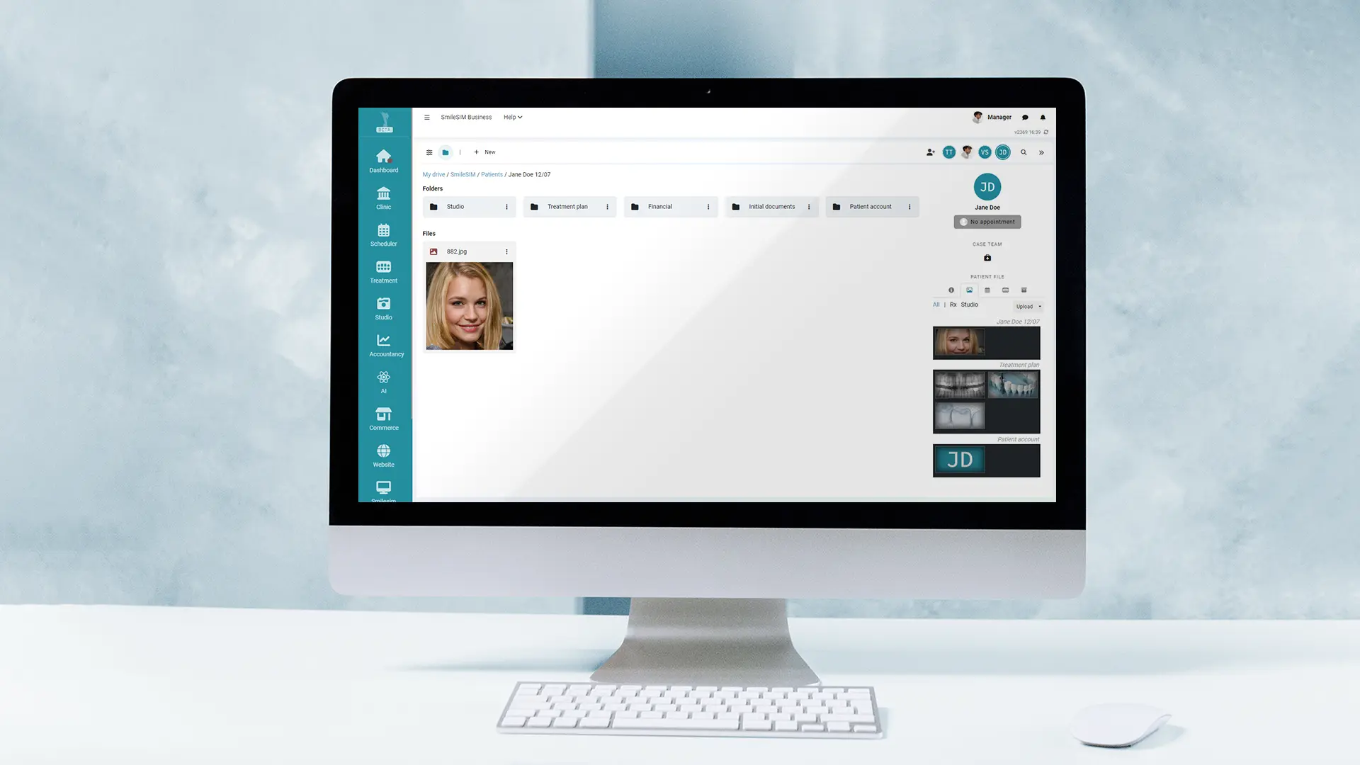 Fichier patient fonction d'application logicielle